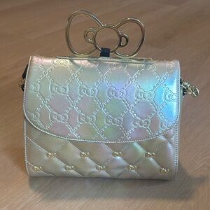 Loungefly Sanrio Hello Kitty 50th Anniversary Metallic Gold Crossbody Bag